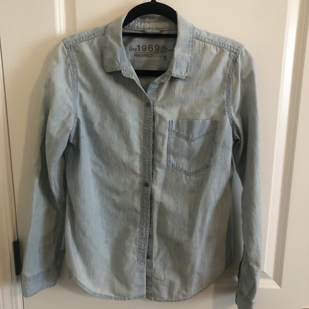 Chambray Button Down (Gap) - image 1